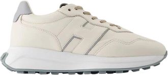 Hogan Witte leren sneakers met veters aan de bovenkant - Dames - Sneakers - Wit - 40 EU - Leer - Schoenen
