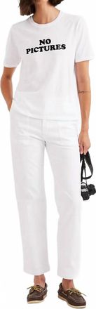 Kule No Pictures Modern Short Sleeve Tee In White