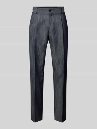 HUGO BOSS Modern Fit Anzughose aus Schurwoll-Leinen-Mix Modell FLIPS251X in Jeansblau, Gr&ouml;&szlig;e 102