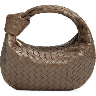 Bottega Veneta Teen Jodie Intrecciato Leather Hobo in 2560 Taupe Grey-Gold at Nordstrom