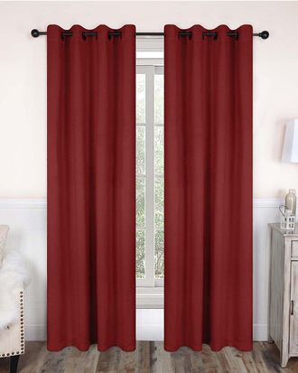 Superior 52X120 Solid Classic Modern Blackout 2Pc Curtain Panel Set