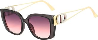 Generic Square frame sunglasses for women, small face-enhancing sun protection sunglasses(Pink)