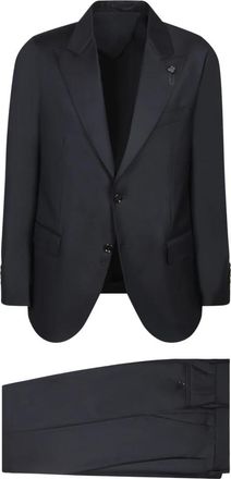 Lardini Wollen stoffen pak met dubbel - Heren - Business pakken - Blauw - S - Wol - Kostuums