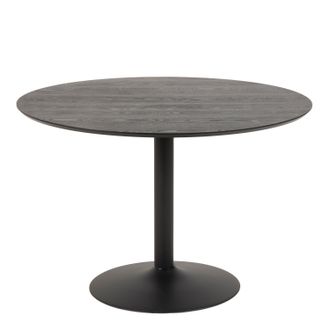 Furniture To Go Ibiza Round Dining Table in Black Ash