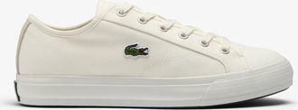 Lacoste Mens Backcourt Canvas Low Trainers in Beige Textile - Size UK 10.5