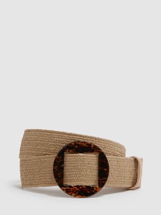 Reiss Rachel Belt Woven, Natural Size: S & M
