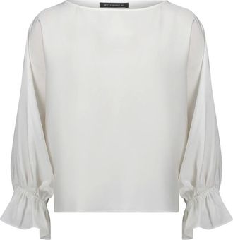 Betty Barclay Overhemden, Dames, Wit, 4Xl, Satijn, Satijnen Blouse