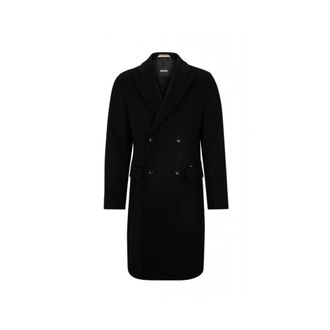 HUGO BOSS Heren, Mantels, Zwart, Maat: M Wol