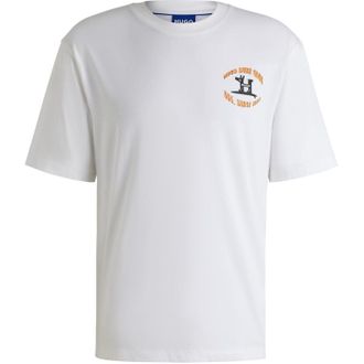 HUGO BOSS Hugo Heren Nodiwop Grafisch T-Shirt Regular (Wit)