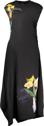 Desigual Kleedjes, Dames, Zwart, L, Katoen, Vest Leyter