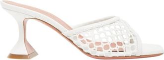 Amina Muaddi Lupita Net 70 Sandals, Brand Size 35 ( US Size 5 )