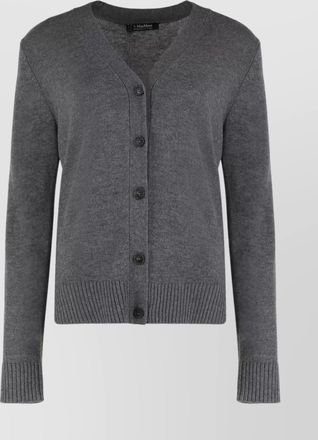 Max Mara wool cardigan with v-neck and patches