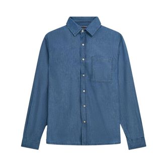 Gas Ghill/R Shirt - Heren - Spijkeroverhemden - Blauw - XL - Katoen - Overhemden