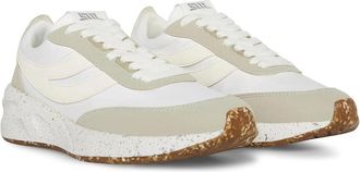 Steve Madden Sheldone Sneakers Womens White Lace Up Lifestyle Shoes HTAT391