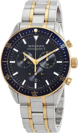 Movado Heritage Chronograph Quartz Blue Dial Mens Watch 3650126