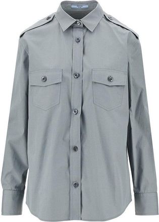 Prada Poplin shirt with utility details Woman 44