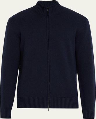 Loro Piana Mens Cashmere Parksville Full-Zip Sweater