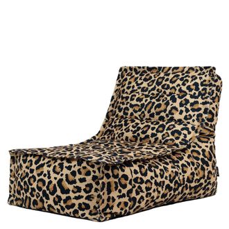 Icon Brand Puf sill&oacute;n chaise longue estampado de leopardo