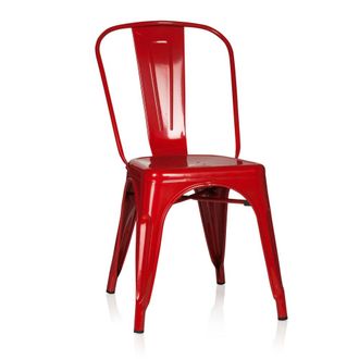 hjh OFFICE silla de comedor Metal Rojo
