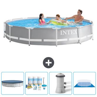 Intex Piscina Prism Frame Redonda - 366x76 Cm - 7-piezas Scb1