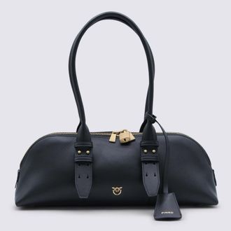 Pinko Black Leather Escape Top Handle Bag