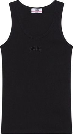 GCDS Logo Lounge Tank - Dames - Tops zonder mouwen - Zwart - XS - Katoen - Tops