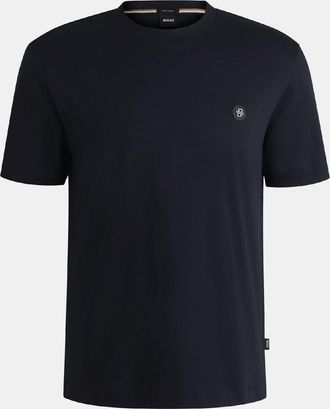 HUGO BOSS C-Taut 01 Double B Monogram T-shirt voor heren in donkerblauw