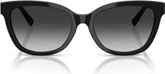 Tiffany & Co. 55mm Gradient Cat Eye Sunglasses in Black /Grey Gradient at Nordstrom