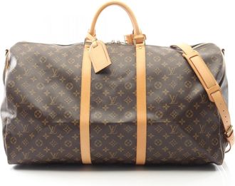 Louis Vuitton Brown Monogram Coated Canvas Leather Boston Bag (Pre-Owned)