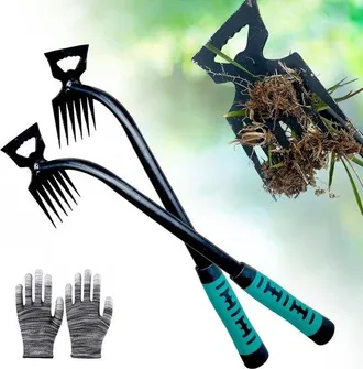 OEM Removedor De Maleza De Acero Al Manganeso De 2 Piezas Y 6 T&aacute;ndem - Herramienta Manual De Jardiner&iacute;a Para Patio Trasero
