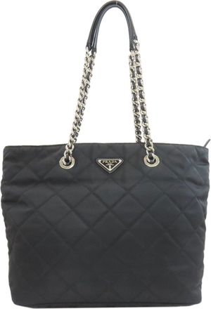 Prada Black Nylon Tote Bag (Pre-Owned)