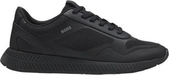 HUGO BOSS Titanium Runn Methal - Heren - Sneakers - Zwart - 42 EU - Polyester - Schoenen