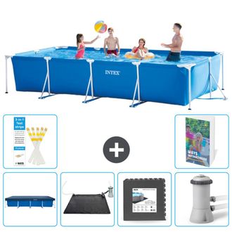Intex Piscina Con Estructura Rectangular - 450x220x84 Cm - 7-piezas S21
