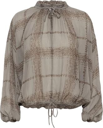 Karen by Simonsen Easton Blouse - Dames - Blouses - Beige - 3XL - Polyester - Overhemden
