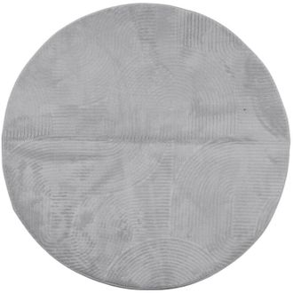 vidaXL Vidaxl - Alfombra De Pelo Corto Look Escandinavo Iza Gris &Oslash; 160 Cm