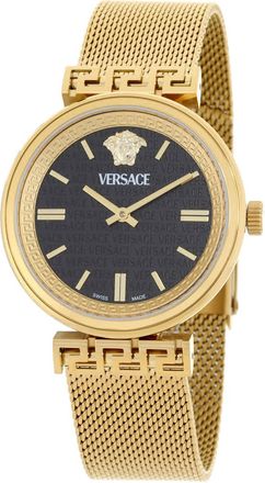 Versace Mythos Quartz Black Dial Ladies Watch VETCA0724
