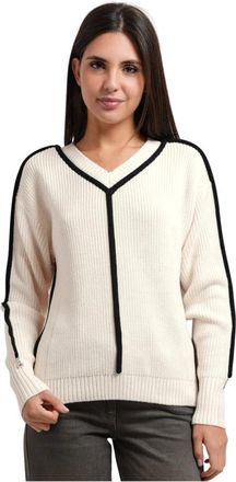 Patrizia Pepe Maglia Fluida in Misto Lana - - Knitwear - Donna - Bianco - L