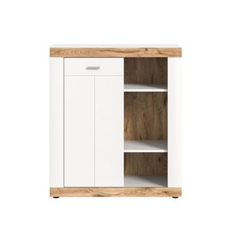 Calicosy Aparador alto 1 puerta y 3 nichos h104 cm - laredo - blanco