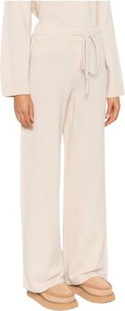 Marella Dames, Broeken, Beige, Maat: L Wol