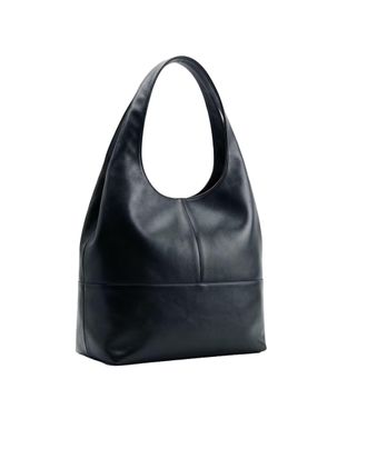 Patrizia Pepe Lambskin Leather Shoulder Bag - Black