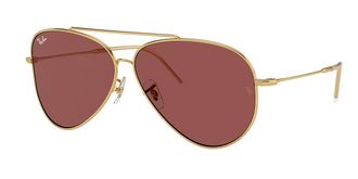 Ray-Ban RBR0101S Aviator Reverse 001/69 Mens Sunglasses Gold Size 59