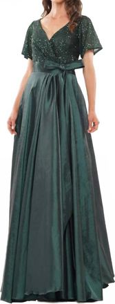 Colors Dress Texie Gown In Emerald Green