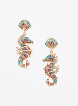 Simons Womens Seahorse large earrings