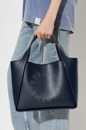 Stella McCartney Bag With Logo, Womens, Navy Blue