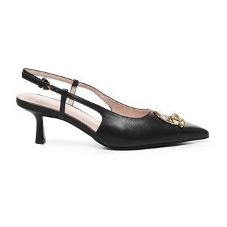 Coccinelle Pumps, female, Black, Size: 10 US Black Heeled Leather Sandals