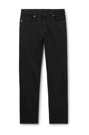 Ermenegildo Zegna Slim-Fit Brushed Cotton-Blend Trousers