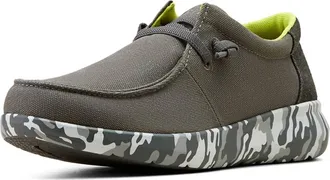 Ariat Mens Hilo Stretch Slip On Shoes In Grey & Charcoal