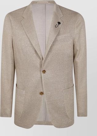 Lardini textured single breasted knit jacket