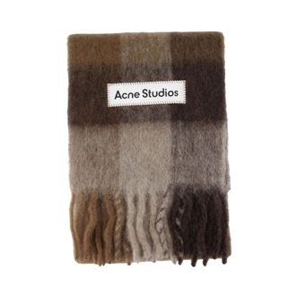 Acne Studios Vally Check Sjaal - unisex - Accessoires - Veelkleurig - Maat: ONE Size Wol