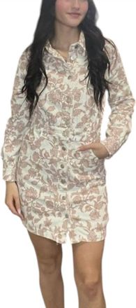 Skies Are Blue Clothing Prairie Blossom Dress In Beige